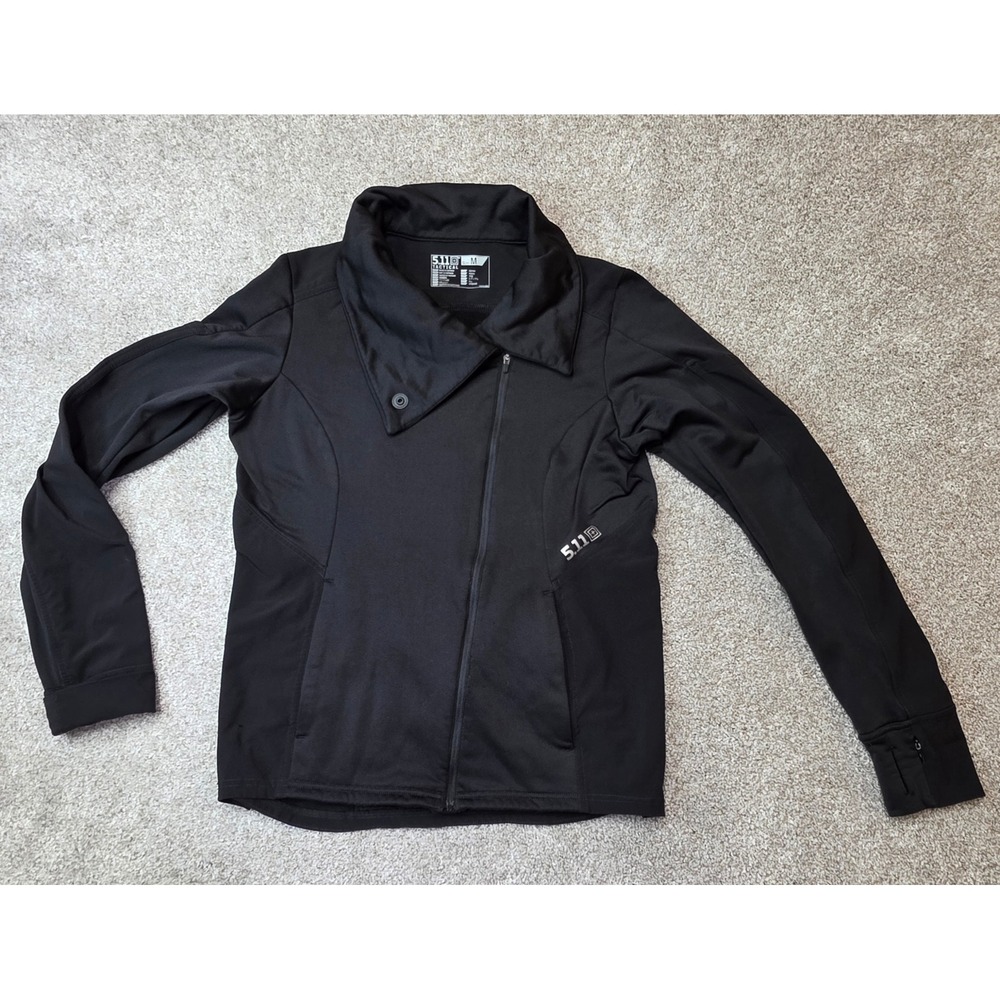5.11  Womens Athena Asymmetric Zip Jacket Black Activewear  Medium 
440